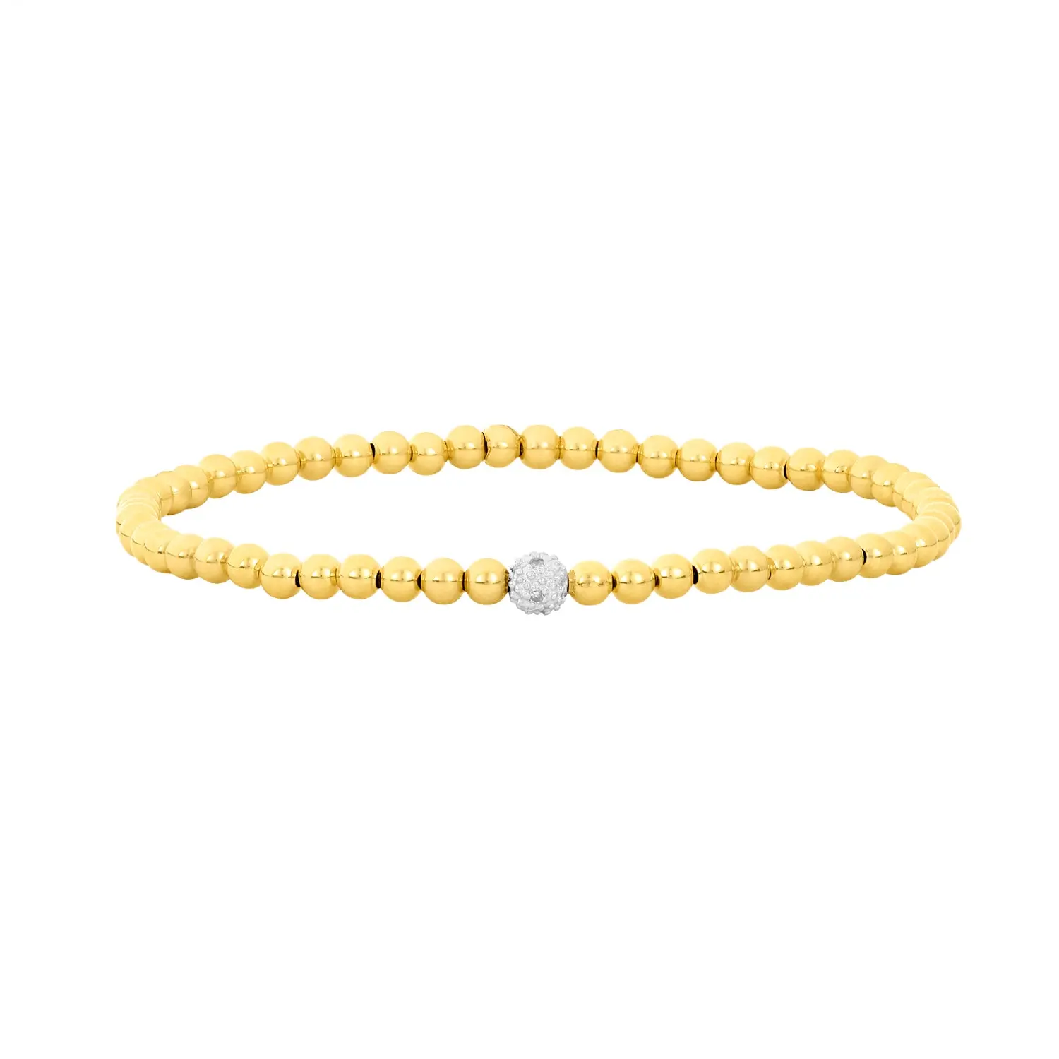 3MM Signature Bracelet with 14K Diamond Bead