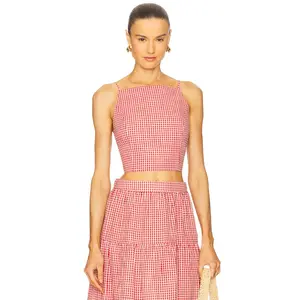 Elodie the Label Jamie Top in Red Gingham