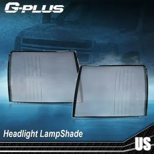 Fit For 2007-2014 Chevy Silverado Smoke Headlight Lens Cover Replacement Pair G-PLUS