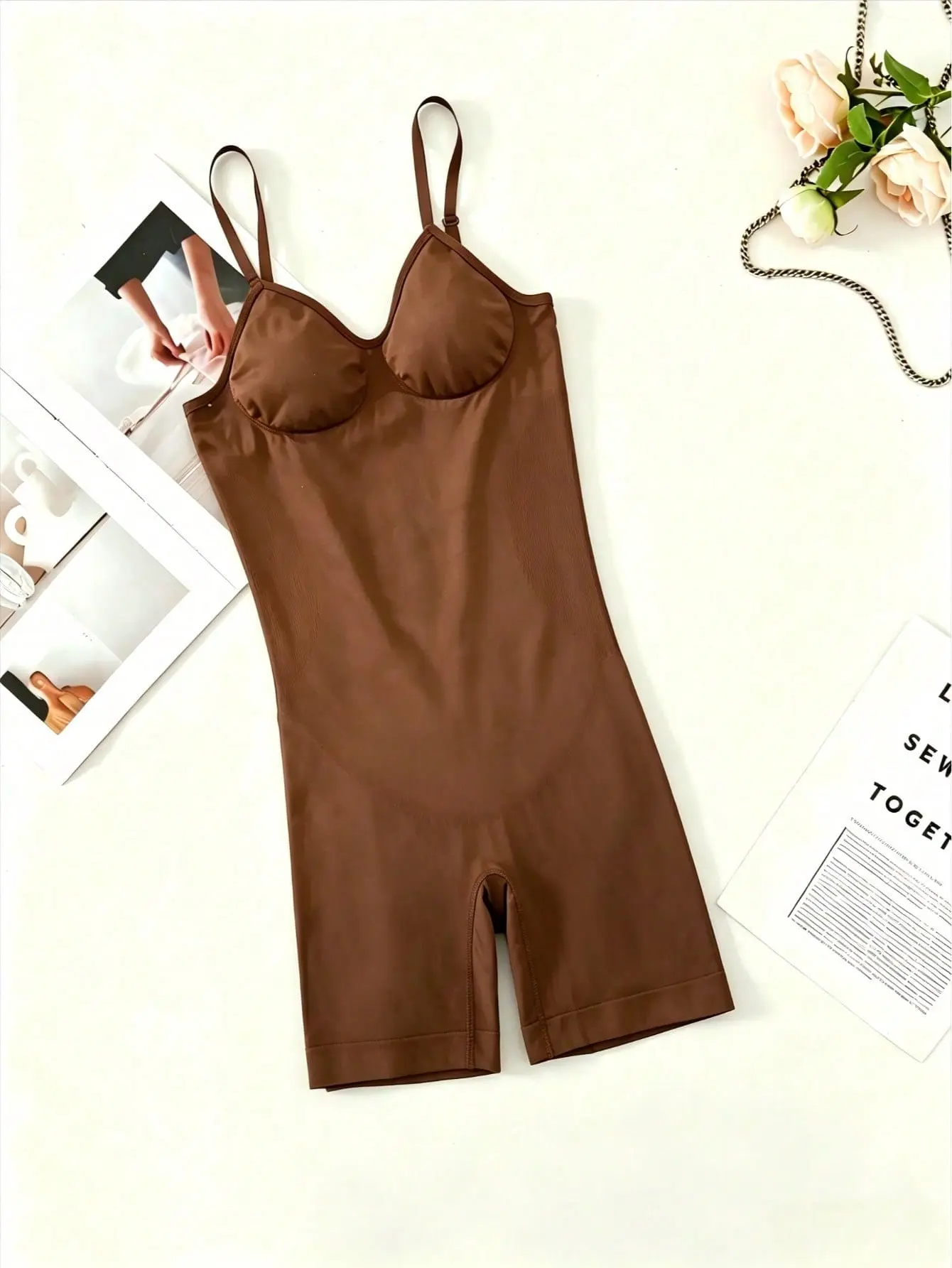 Seamless High Waisted Tummy Control Bodysuit for Women with Adjustable Spaghetti Straps Smooth Silhouette Body Shaping Under Clothes Comfortable Breathable Shapewear for Daily Wear and Special Occasions