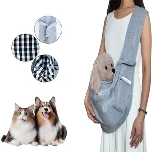 Dog & Cat Sling for Small and Medium Pets Up to 15lbs with  Padded Shoulder Breathable Portable Carrier for Outside Travel Shopping Animal