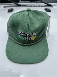 Vintage John Deere Hat | Corduroy Green Trucker Cap