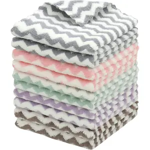 Microfiber Cleaning Cloth Lint Free Cleaning Rags, 10 Pack Fast Drying Dish Rags for Cleaning, Super Absorbent Kitchen Dish Cloths for Wash Dishes,12 in x 12 in, Mix Color