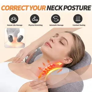 Ergonomic Neck Pillow Massager with Constant Heat - Relieve Tension & Improve Posture