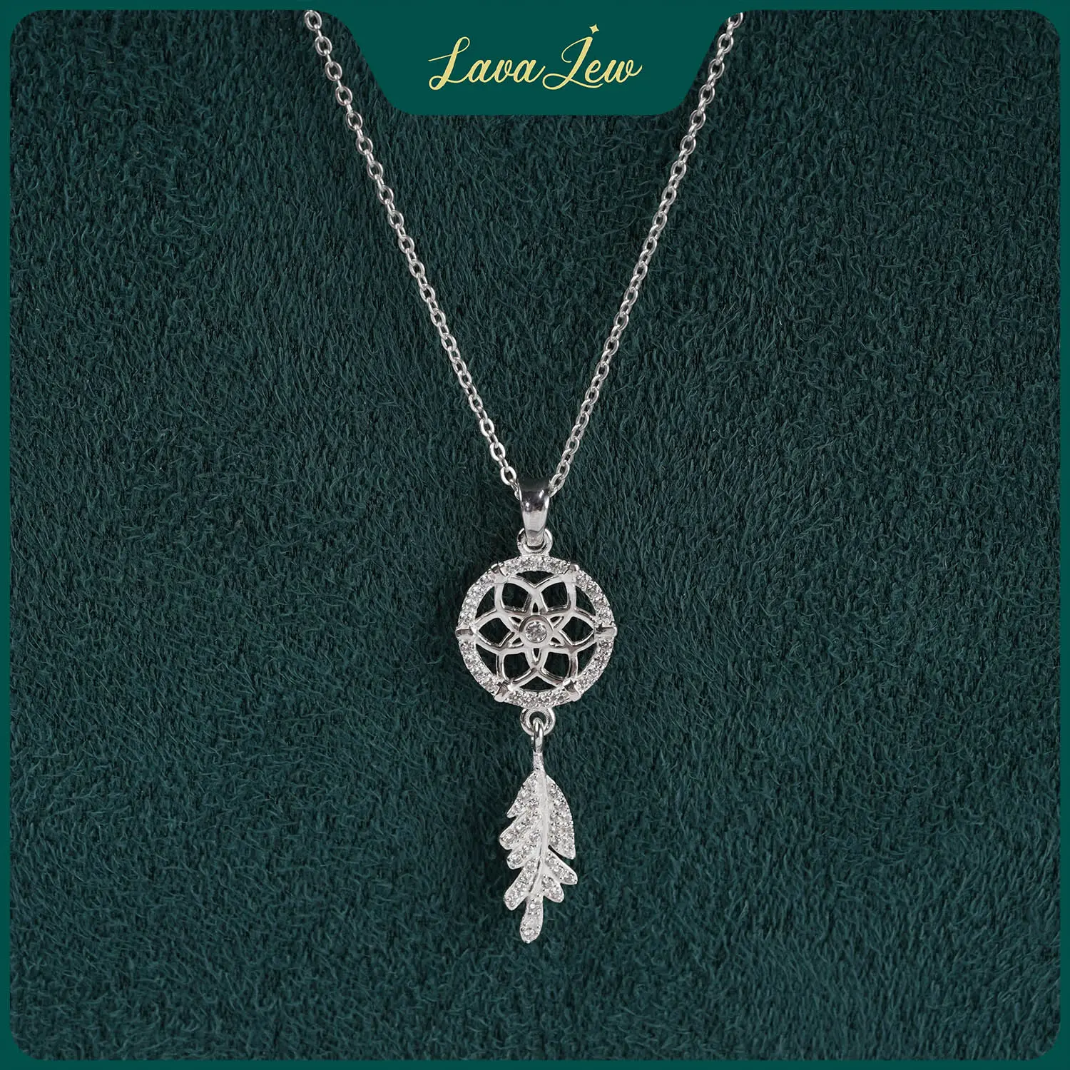 LavaJewelry Dreamcatcher Necklace, Christmas Tree Necklace, Necklace for Woman, Girls, Jewelry Gift