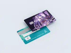 Raiden Shogun Genshin Impact Card Skin Sticker Cover - Applies over the front of your card!