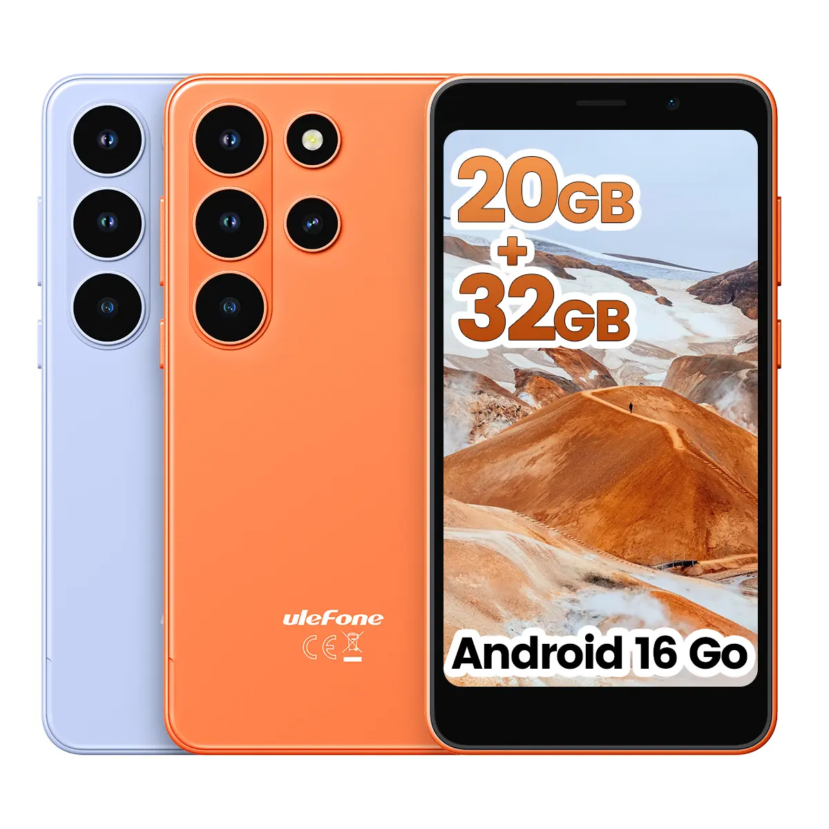 Ulefone Note 22 Android 16 Go Unlock SmartPhone,Dual SIM Card & 4G LET Networks，20GB Dynamic RAM+32GB ROM/2TB Expandable，5’‘ Mini Screen CompactPhone，Unisoc T7100 CPU，Removable Battery，For Kids MiniPhone