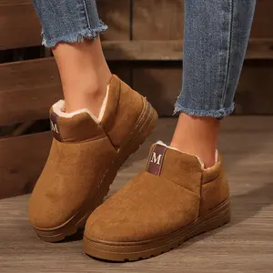 Women's Fashion Lightweight Boots Winter Warm Fleece-Lined Slippers Comfortable Indoor Outdoor Shoes