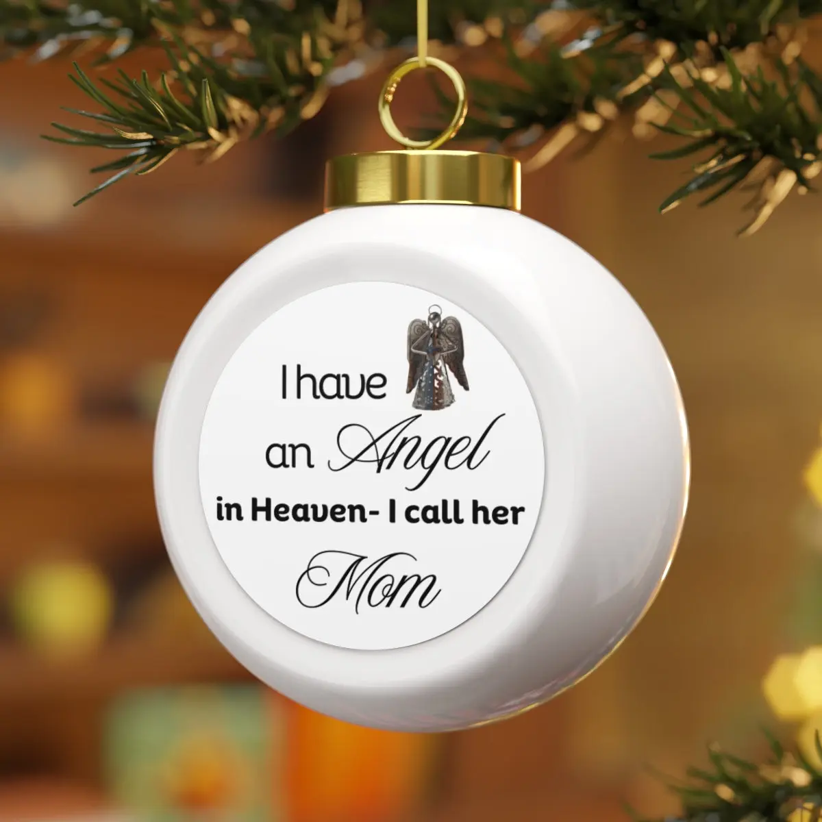 Angels in Heaven Hanging Ball Acrylic Ornament | Family Memorial Christmas Tree