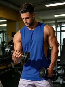 Summer New Men's Sleeveless Tank Top, Gym Essential, Sleeveless Workout Vest, Loose Fit Sporty Casual Solid Color Vest, Trendy Versatile Fitness Shirt, Daily Wear