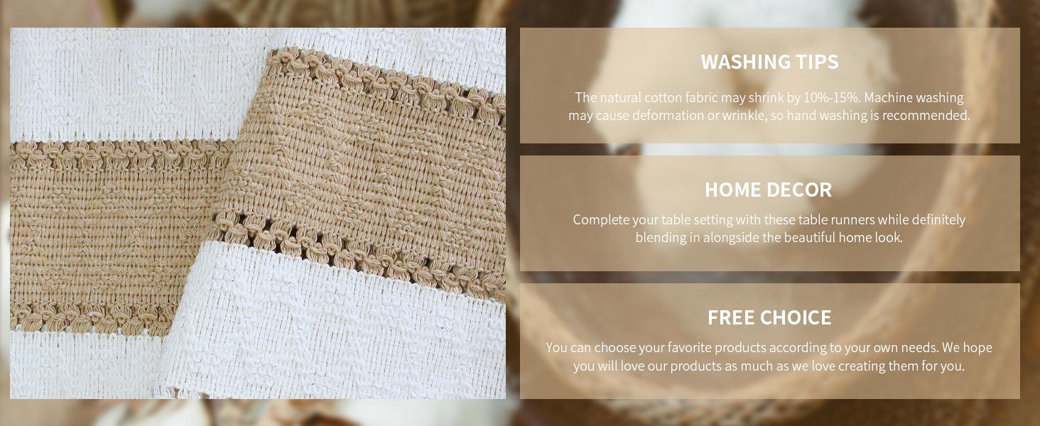 EVERBETTERUS Boho Table Runner for Thanksgiving Fall Christmas Home Decor with Tassels 75 Inches Long Pottery barn Furniture Farmhouse Rustic Macrame Burlap Table Decoration for Living Room (12x75 Inches)