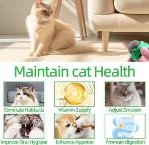 Catnip Toys Balls 4 Pcs, Cat Energy Ball, Cat Toys for Indoor Cats, Healthy Kitty Teeth Cleaning Dental Chew Toys