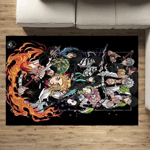 Demon Slayer Rug , Anime Area Rug Carpet ,Popular Rug,Gift Ideas