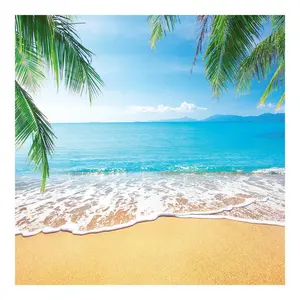 6 Ft. x 6 Ft. Island Paradise Blue Horizon Beach Photo Backdrop