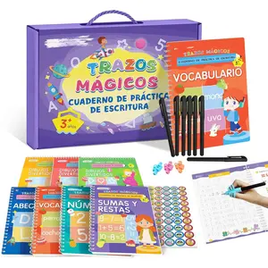 Spanish Magic Grooved Writing Practice for   3-5 -  Grooved Handwriting Practice Books for  3-5 - Spanish  Tracing Workbook - Learn Spanish Writing for  5-7