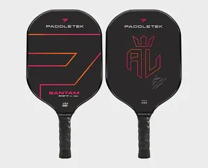 Paddletek Bantam ALW-C Paddle Tennis Paddle - 12.7mm Standard Thickness, Unidirectional Carbon Fiber, Light-Medium Weight, Power & Spin Performance
