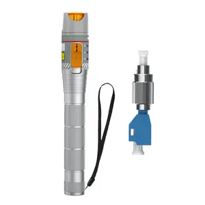 Fiber Visual Fault Locator with FC/LC Adapter Kit, VFL Include Single Mode 9/125um FC Male to LC Female Connector, Red Light Pen for CATV Telecommunications Engineering Maintenance