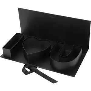 Father's Day Empty Fillable Flower Gift Boxes Dad Cardboard Letter Boxes Gift for Flower Wrapping DIY Arrangements(I Love U)