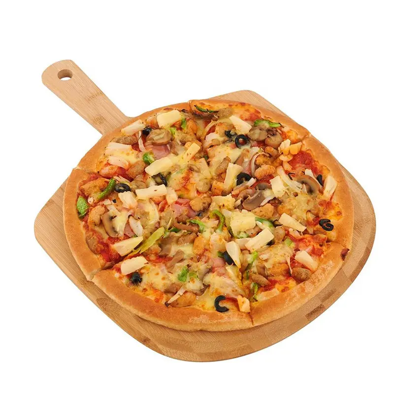 Bamboo Pizza Peel With Handle, Wooden Pizza Paddle Board, Pizza Shovel For Baking And Serving, Multipurpose Cutting Chopping Transfer Board For Homemade Pizza, Bread, Pastry And Kitchen Use