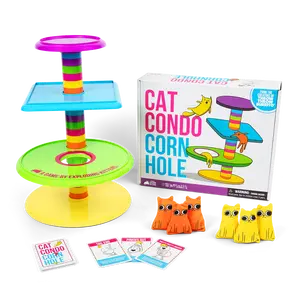 Cat Condo Cornhole Dedicated Deck Card Game - Hilarious Fast-Paced Toss Activity for Families - Indoor & Outdoor Game Night Play