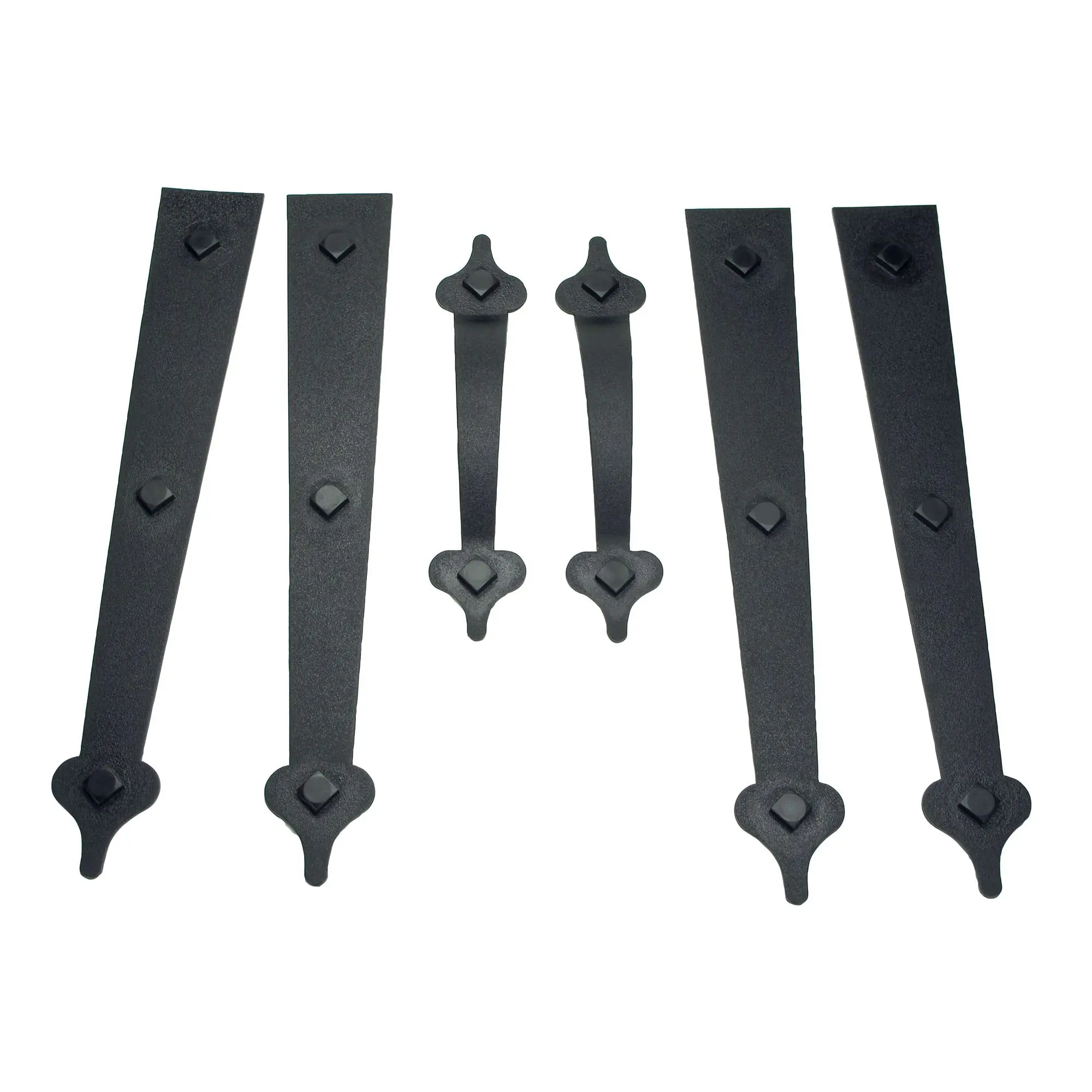 Garage Handle and Hinge - Decorative Magnetic Hardware Steel Doors  Easy Installation Durable & Weatherproof Set of 6