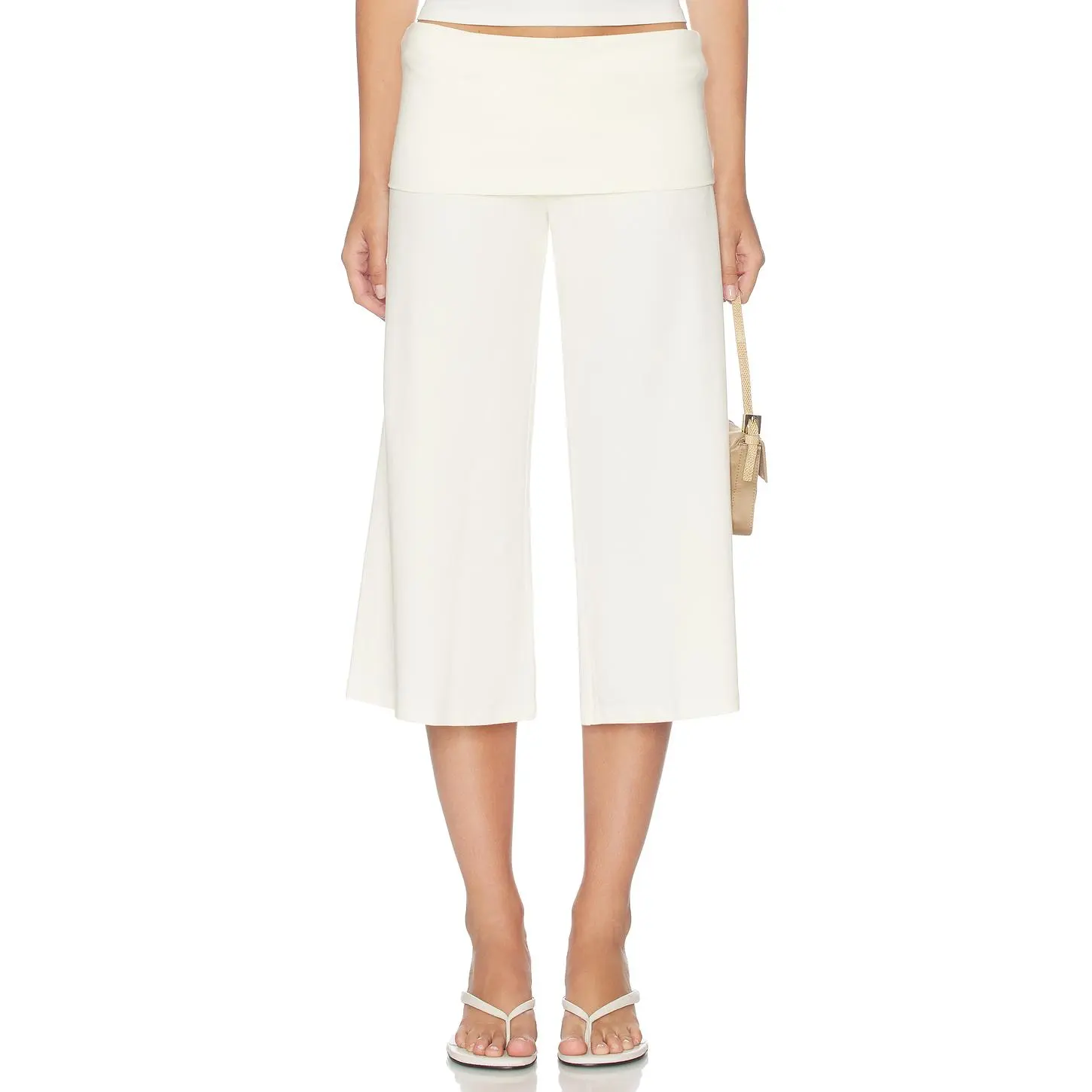 Oddli Cropped Gaucho in Cream