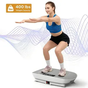 Vibration Plate Exercise Machine, 440 Lbs Weight Capacity, Bluetooth & Silicone Pedal, Whole Body Fitness Platform for Home Use
