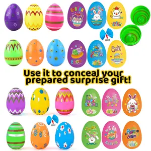 Easter Egg Line-Up Decor | Dinosaur Egg Creative Graffiti Openable Capsule Toys, Fillable Plastic Egg Shells for Easter Decoration, Indoor & Outdoor Hanging Ornaments & Figurines, Surprise Gift