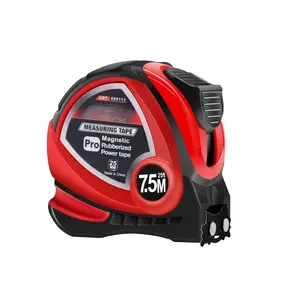 Industrial  Tape Measure with Fractions 1/8 and Metric,Easy to Read,Measuring Tape with Belt Clip for Surveyors,Engineers,Household,Carpentry,Construction (1, 25 FT)