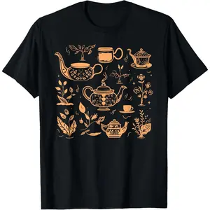 Cottage Core Teacup, Teapot Tea Set Cottagecore Aesthetic T-Shirt
