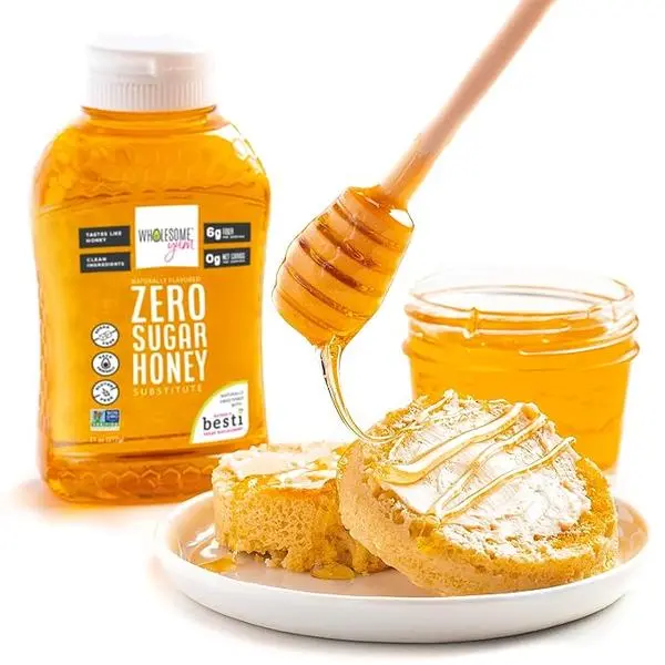Wholesome Yum Keto Sugar-Free Honey Substitute - Natural Alternative With Monk Fruit & Allulose, 0 Net Carbs, Non-GMO, Gluten-Free, No Aftertaste (11 oz), Sweet Flavor