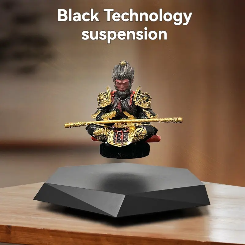HCNT Magnetic Levitation Display stand 360 Degree Rotation Can Hold Dolls, Jewelry, and Other Models, Supports 300-350G, Desktop Ornament, Craft, Home Decoration, Creative Gift