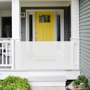 Retractable  Gates Extra Wide | 72" Wide x 38" Tall  Gates for Stairs | Indoor/Outdoor Use |  Gates for Doorways, Deck, Porch, Hallways, Patio - White