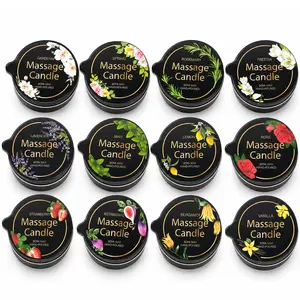 12 Pack Massage Candle Set, Scented Soy Wax Candles for Massage, Hand Poured Aromatherapy Candles with Lavender, Rose, Vanilla, Lemon, Mint, Rosemary & Freesia, Spa Relaxation Gift for Women Couples