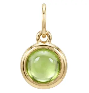 Birthstone Cabochon Charm With Peridot