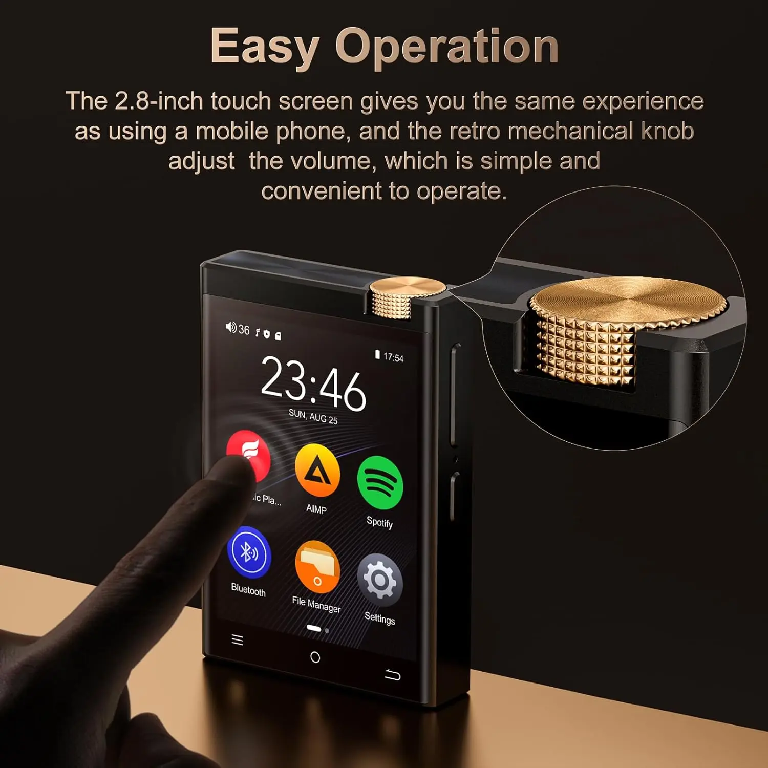 Oilsky Hi-Fi MP3 Player with Bluetooth and Wi-Fi, Lossless DSD