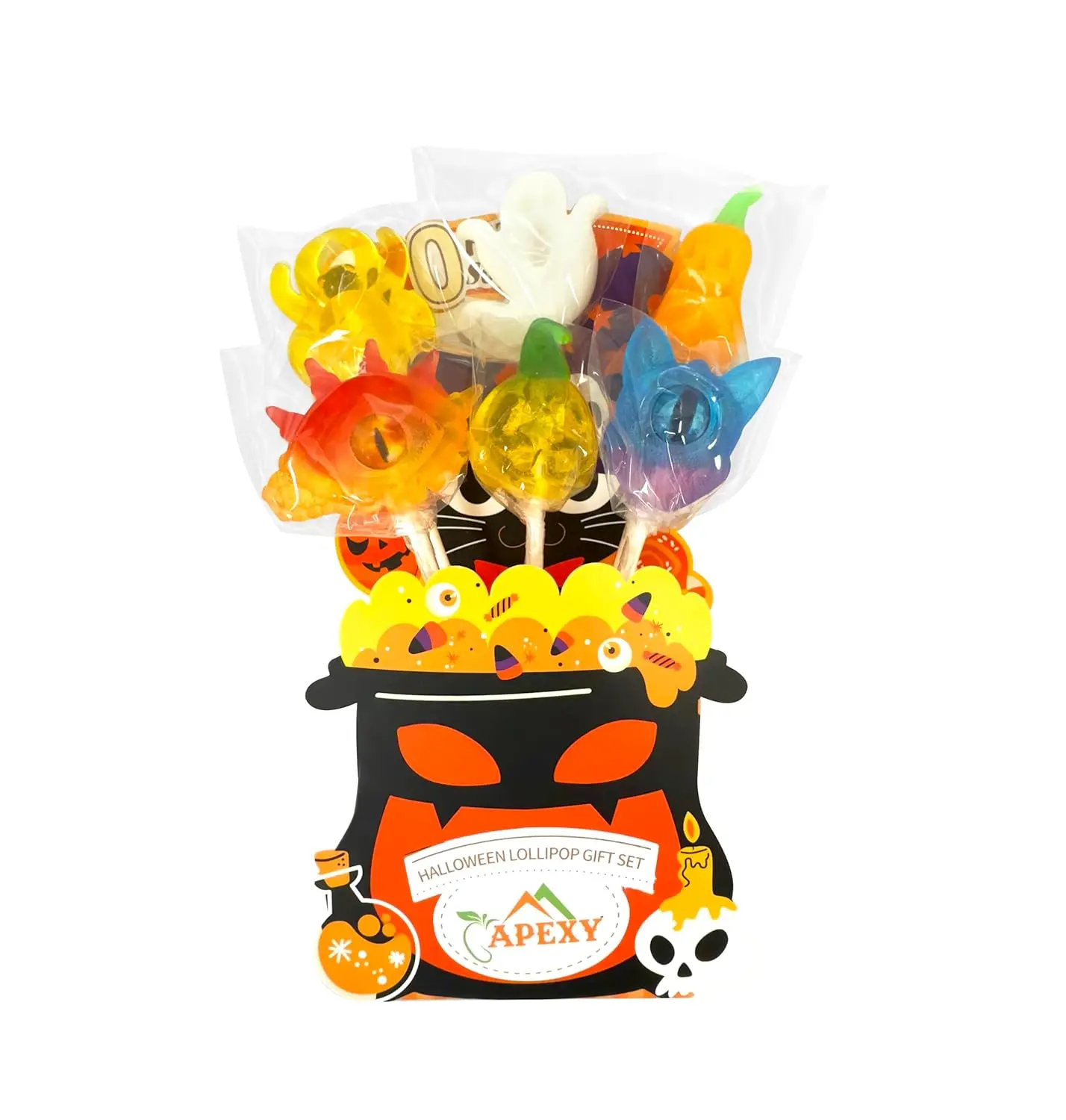 Apexy Handcrafted Creative 3D Lollipop – Sugar Free, Artistic Candy for Kids & Adults, Fun Party Favors & Gifts, Individually Wrapped 0 Sugar, Assorted Designs