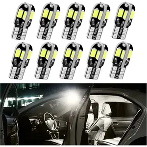 10PCS T10 Interior Car Lights,12V Super Bright T10 LED Bulb for Map Lights,Reading Lights,License Plate Lights,Universal 5630 8SMD Car LED Lights Car Accessories for Most Cars (White)