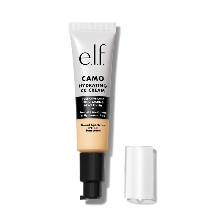 e.l.f. Camo Hydrating CC Cream SPF 30 - Full Coverage Color-Correcting Foundation, Dewy Finish, Vegan & Cruelty-Free, 30 Shades 1 oz (30mL)