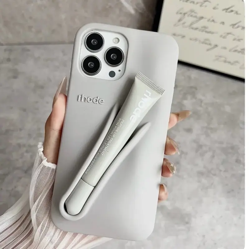 rhode グレー iPhone14proケース リップ　toast toast rhode lip case - TikTok Shop