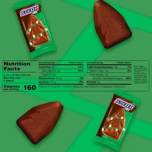 SNICKERS Trees Christmas Chocolate Candy Bars, Christmas Candy Individually Wrapped, 6 Ct