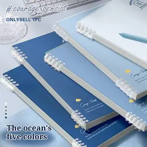 Upgrade Your Notes! Premium A5/B5 Spiral Notebook with Thick, Bleed-Proof Paper & Elegant Blue Minimalist Design. Perfect for School, Office & Journaling. Durable & Stylish.