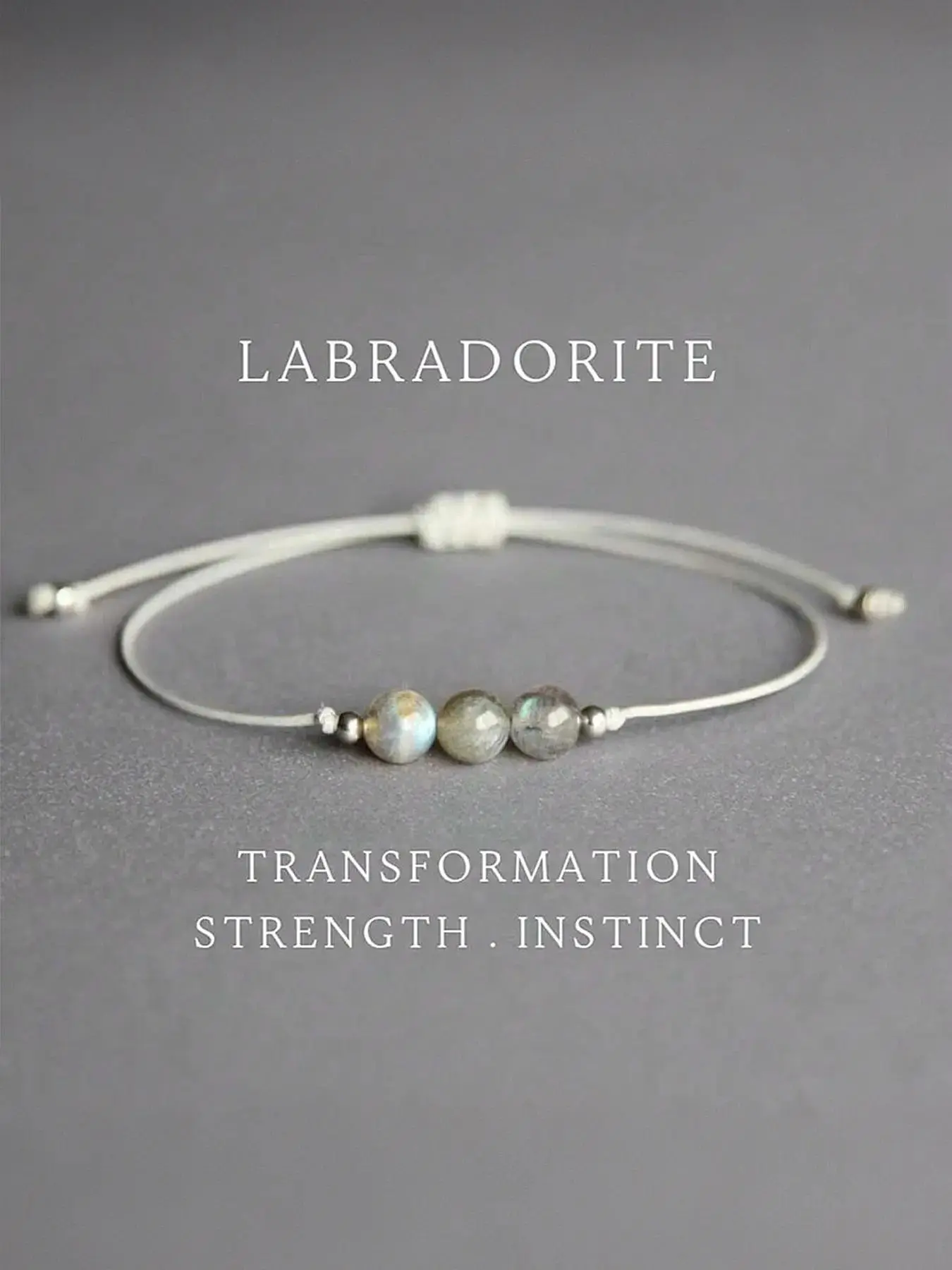 Adjustable Labradorite Healing Bracelet for Men and Women, All-Day Wear, Suitable for Sensitive Skin, Stress Relief Gift