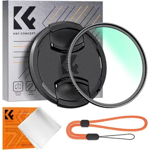 K&F CONCEPT 49mm MC UV Lens Protection Filter with Lens Cap Cleaning Cloth Optical Glass Ultra Slim 18 Multi-Layer Coatings Camera Lens UV Filter (K-Series)