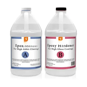 Epoxy  1 Gallon Kit | 1:1  and Hardener for High Gloss Coatings | for Bars, Table Tops, Flooring, Art, Bonding, Filling, Casting | Safe for , Metal, Stone, Fiberglass & More!