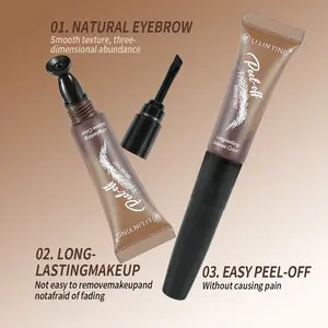 5 Color Semi-Permanent Eyebrow Gel Dye, Waterproof Long-Lasting Brow Gel, Easy to Remove, Smudge-Proof, Includes Brush