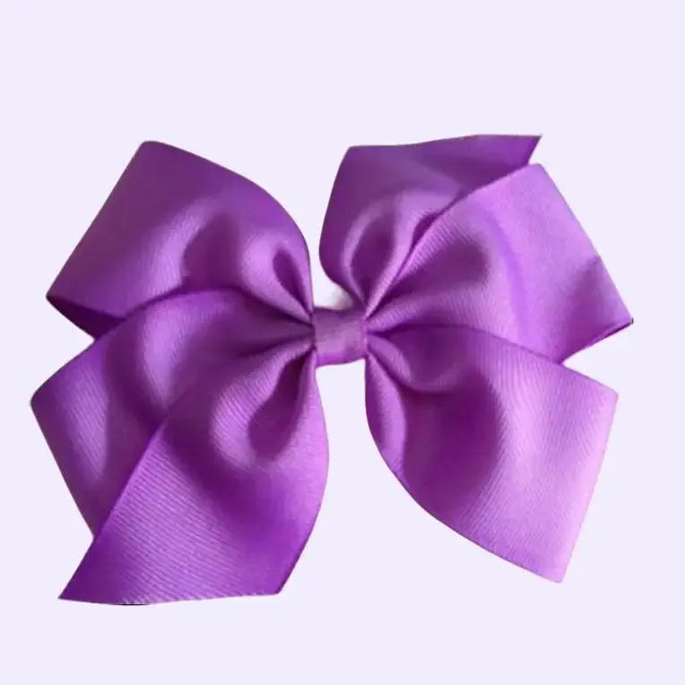 Girl Bows - Beautiful Purple Hair Bow for Girls Plain Design Simple and Elegant Accessory