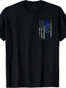 EMT First Responder Flag T-Shirt Made from, Suitable for Both Men And Women.This Unisex Style Features a Printed Design for The Summer of , Crafted from 220G Pure .