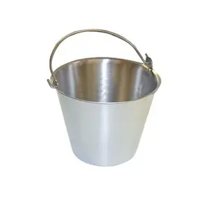 Premium Stainless Steel Pail, Vet/Milk Bucket, Made in USA