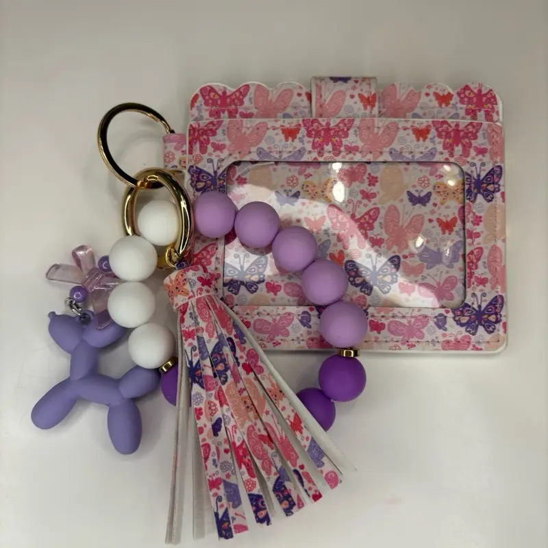 Cute Colorful Wallet with Wrist and Bag Charm - Perfect for Everyday Use